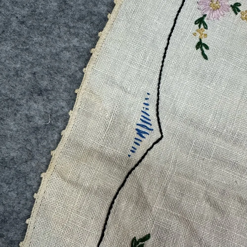 Vintage Embroidered Linen 11